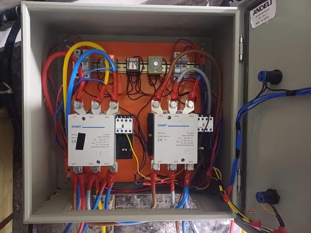 Wired control panel of the automatic transfer switch